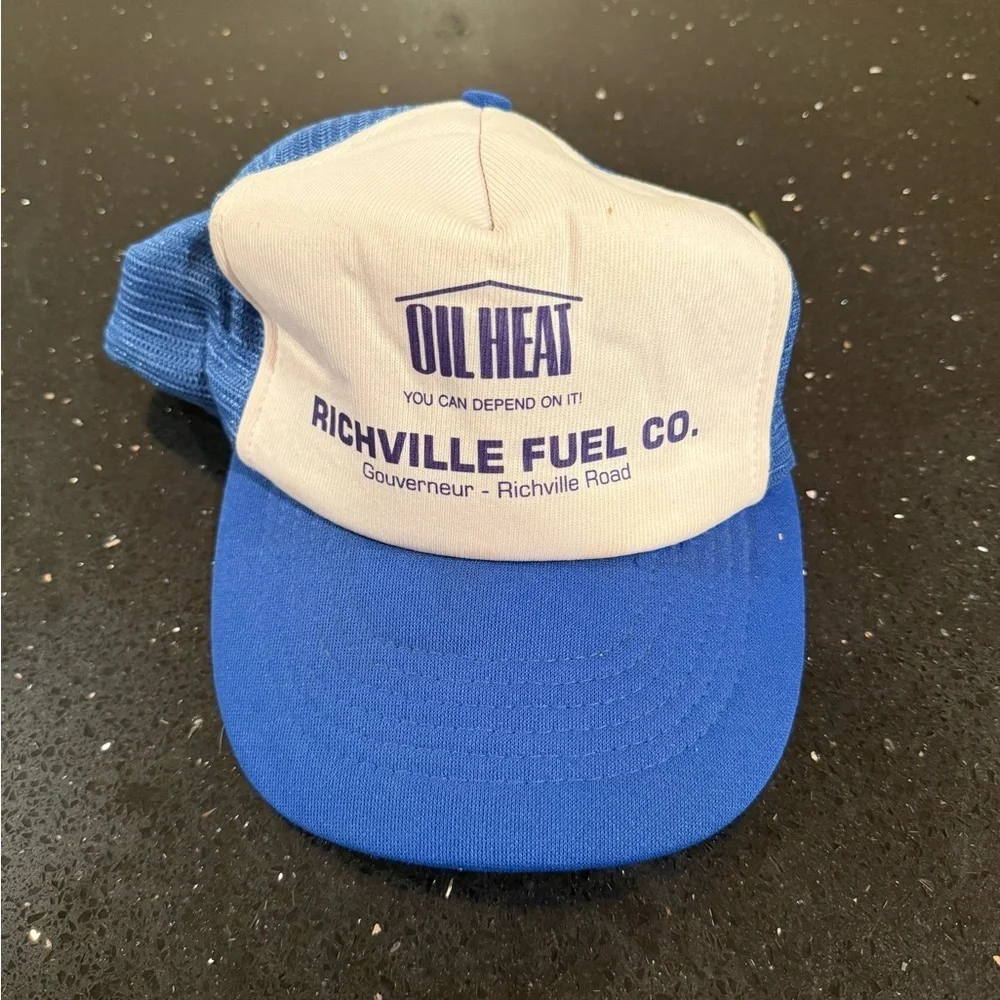 Richville Fuel Company Blue and White Trucker Hat
